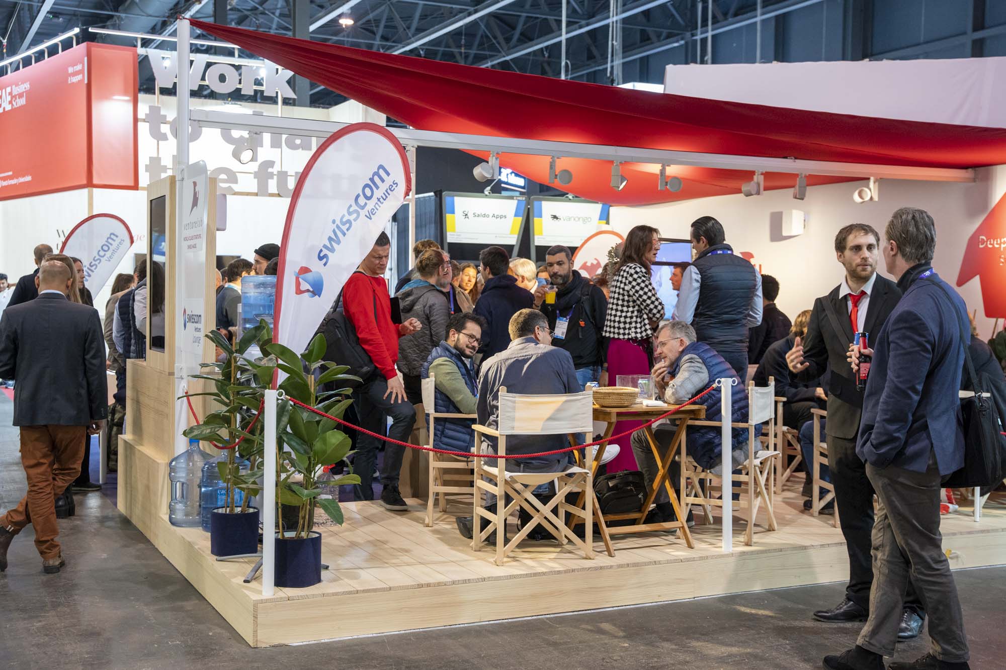 Swisscom branded Venturelab booth at MWC 2023